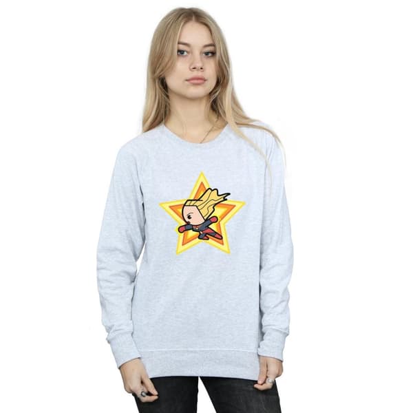 Marvel Kawaii Captain Marvel-tröja för damer/kvinnor