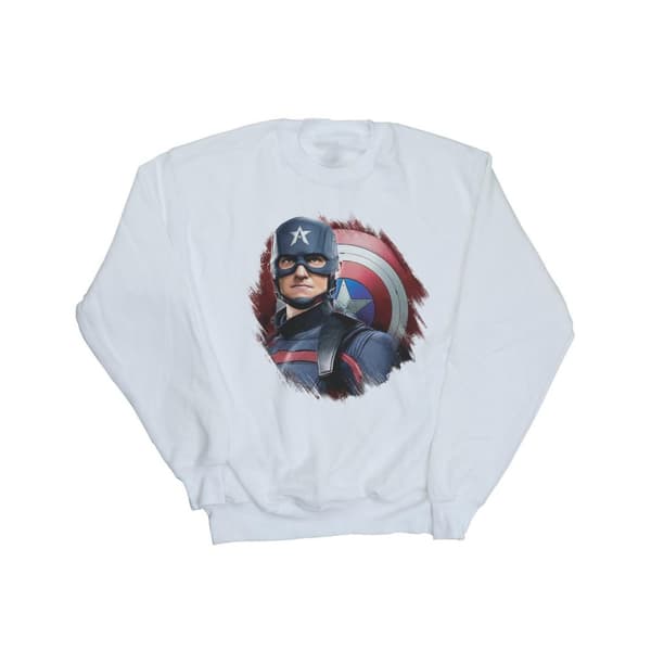 Marvel Womens/Ladies The Falcon And The Winter Soldier Captain America Stare Sweatshirt White XXL