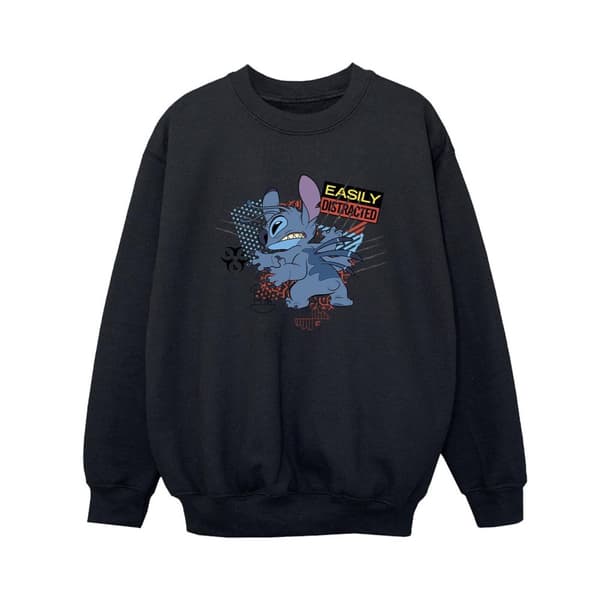 Disney Lilo And Stitch Easily Distracted - Sweatshirt för pojkar