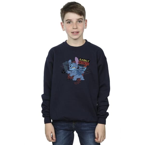 Disney Lilo And Stitch Easily Distracted - Sweatshirt för pojkar