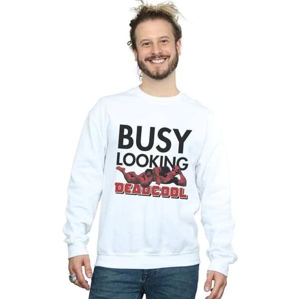 Marvel Mens Deadpool Busy Looking Deadcool Sweatshirt