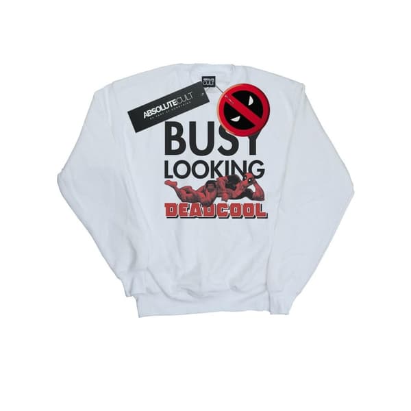 Marvel Mens Deadpool Busy Looking Deadcool Sweatshirt