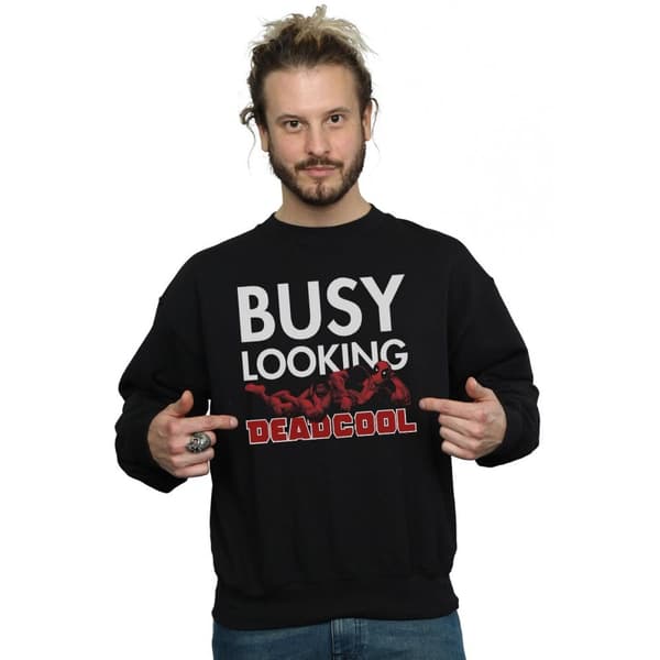 Marvel Mens Deadpool Busy Looking Deadcool Sweatshirt