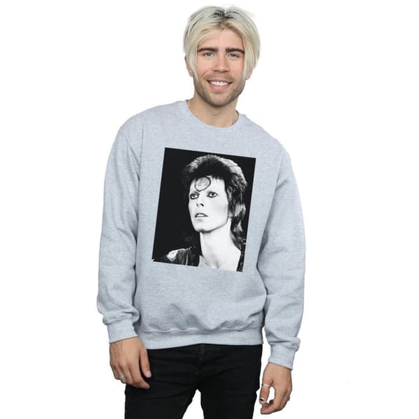 David Bowie Mens Ziggy Looking Sweatshirt