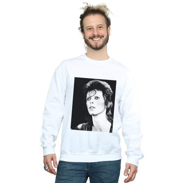 David Bowie Mens Ziggy Looking Sweatshirt