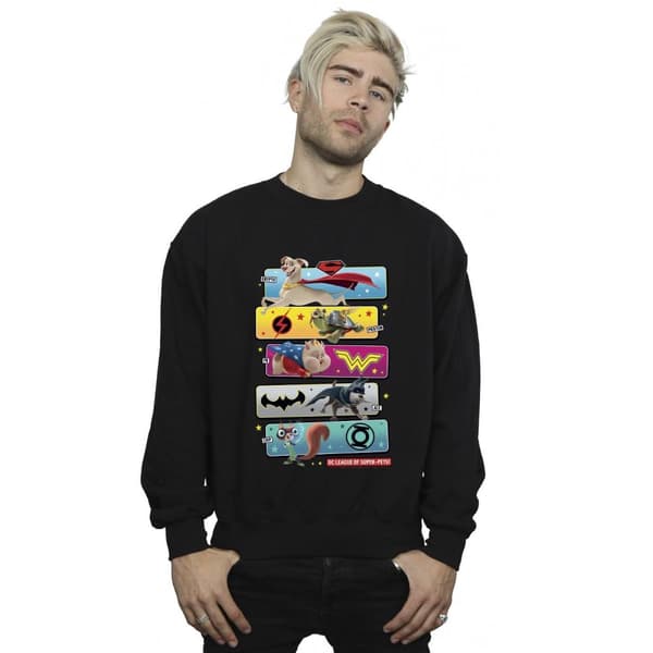 DC Comics Mens DC League Of Super-Pets - Sweatshirt med karaktärspose