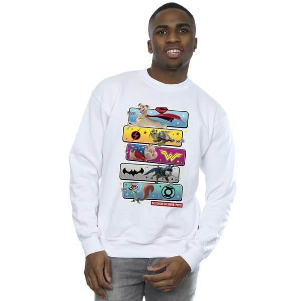 DC Comics Mens DC League Of Super-Pets - Sweatshirt med karaktärspose