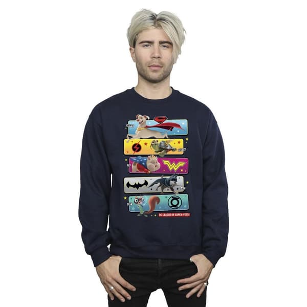 DC Comics Mens DC League Of Super-Pets - Sweatshirt med karaktärspose