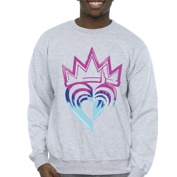 Disney Mens Descendants Pink Crown Sweatshirt