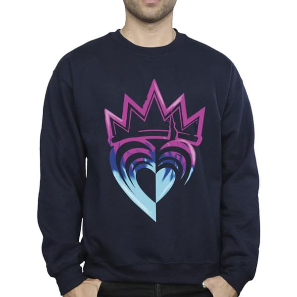 Disney Mens Descendants Pink Crown Sweatshirt