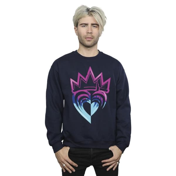 Disney Mens Descendants Pink Crown Sweatshirt