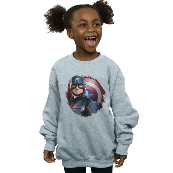 Marvel Girls The Falcon And The Winter Soldier Captain America Stare Sweatshirt