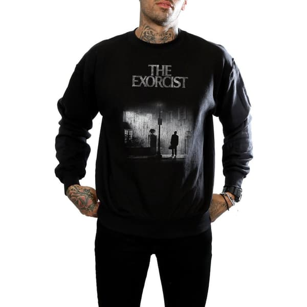 The Exorcist Mens Mono Distressed Poster Sweatshirt