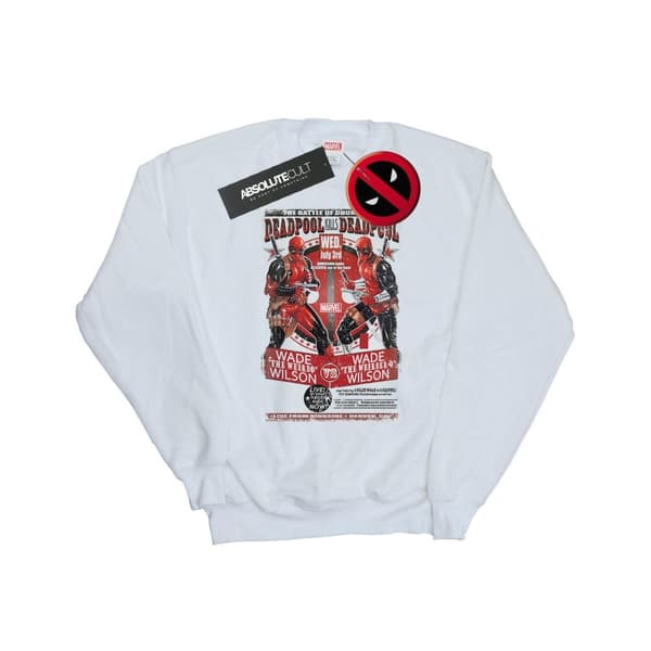 Marvel Mens Deadpool Kills Deadpool Sweatshirt White XXL