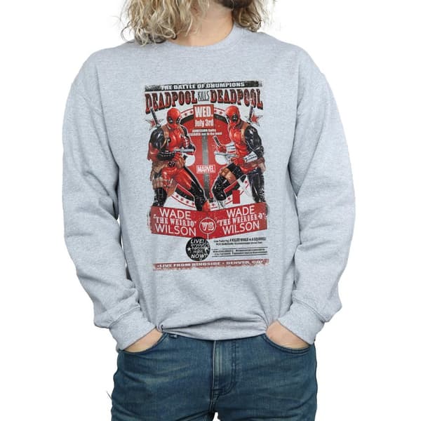 Marvel Mens Deadpool Kills Deadpool Sweatshirt