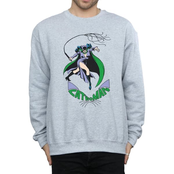 DC Comics Mens Catwoman Whip Sweatshirt