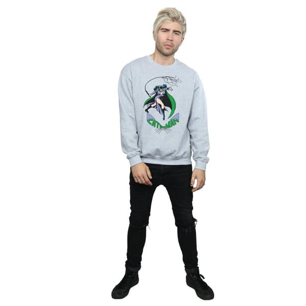 DC Comics Mens Catwoman Whip Sweatshirt