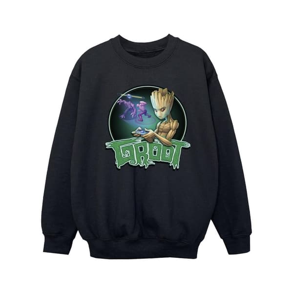 Marvel Girls Guardians Of The Galaxy Groot Gaming Ring Sweatshirt Black 12-13 Years