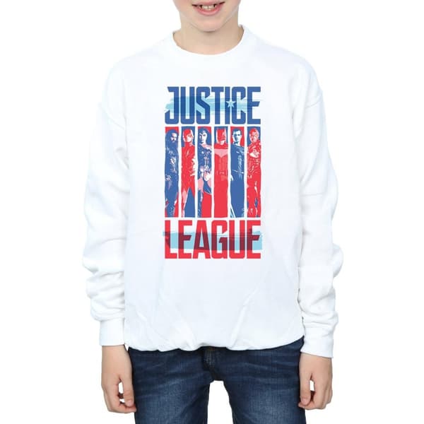 DC Comics Justice League Movie Team Flag Sweatshirt för pojkar