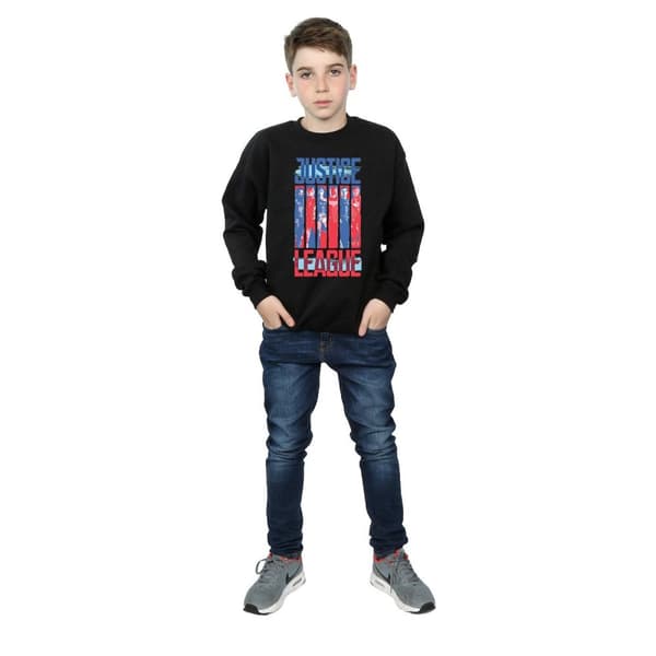 DC Comics Justice League Movie Team Flag Sweatshirt för pojkar