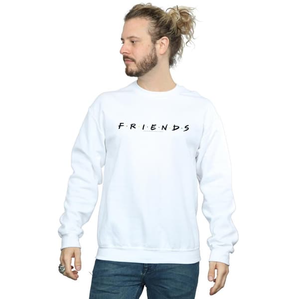 Friends Mens Text Logo Sweatshirt