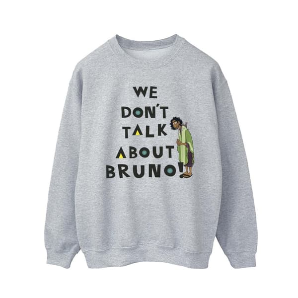 Disney Mens Encanto We Dont Talk About Bruno Boy Sweatshirt Sports Grey XXL