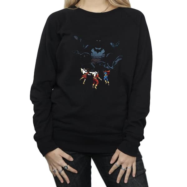 DC Comics Womens/Ladies Batman Shadow Bats Sweatshirt