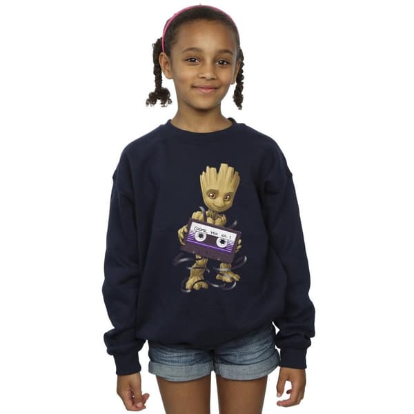 Marvel Girls Guardians Of The Galaxy Groot Cosmic Tape Sweatshirt
