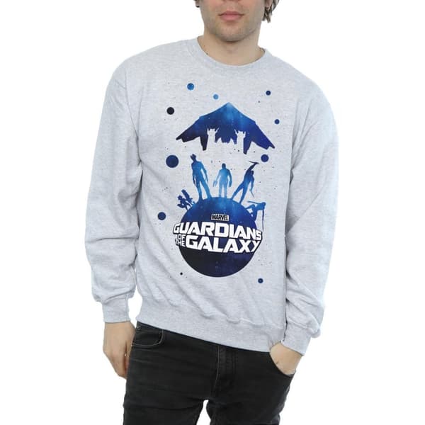 Marvel Mens Guardians Of The Galaxy Space Silhouette Sweatshirt
