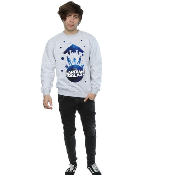 Marvel Mens Guardians Of The Galaxy Space Silhouette Sweatshirt