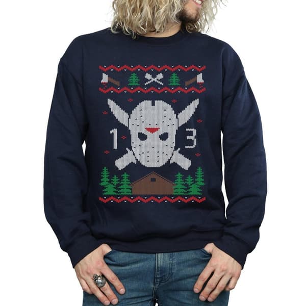 Friday 13th Mens Christmas Fair Isle Sweatshirt