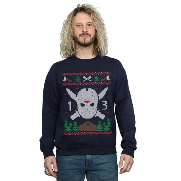 Friday 13th Mens Christmas Fair Isle Sweatshirt