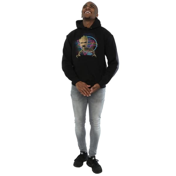 Marvel Mens Guardians Of The Galaxy Neon Groot Hoodie