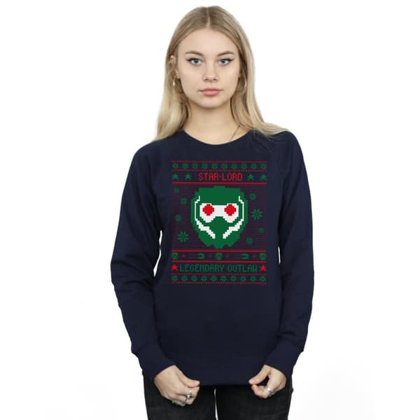 Marvel Womens/Ladies Guardians Of The Galaxy Vol. 2 Star Lord Fair Isle Sweatshirt