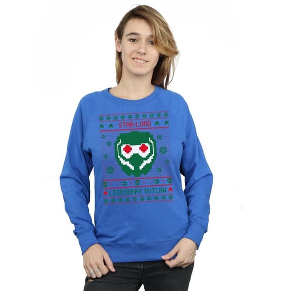 Marvel Womens/Ladies Guardians Of The Galaxy Vol. 2 Star Lord Fair Isle Sweatshirt