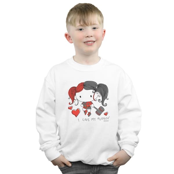 DC Comics Pojkar Justice League I Love My Puddin´ Sweatshirt