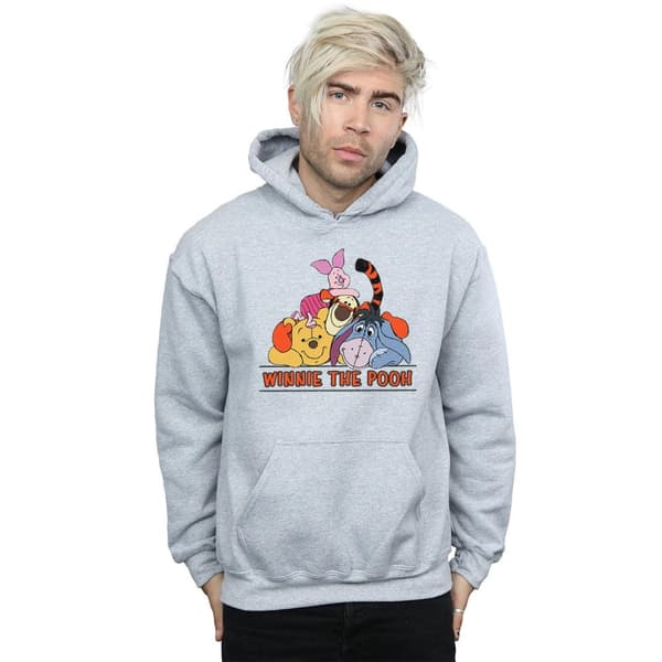 Disney Mens Winnie The Pooh Group Hoodie