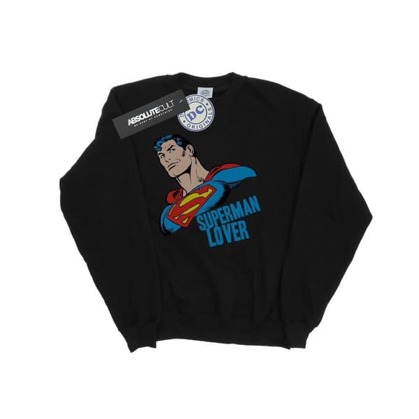 DC Comics Mens Superman Lover Sweatshirt Black L