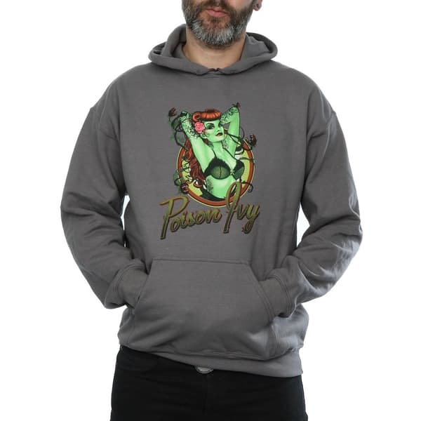 DC Comics Mens DC Bombshells Poison Ivy Badge Hoodie