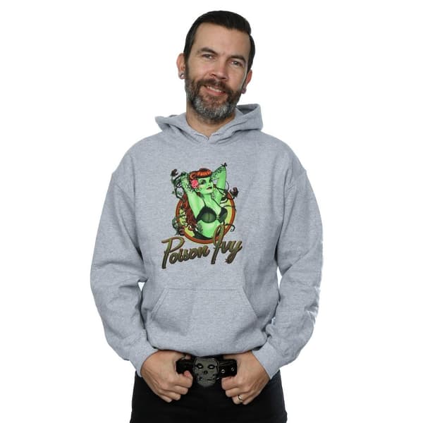 DC Comics Mens DC Bombshells Poison Ivy Badge Hoodie