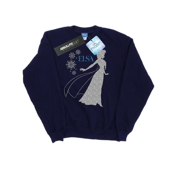 Disney Mens Frozen Elsa Christmas Silhouette Sweatshirt