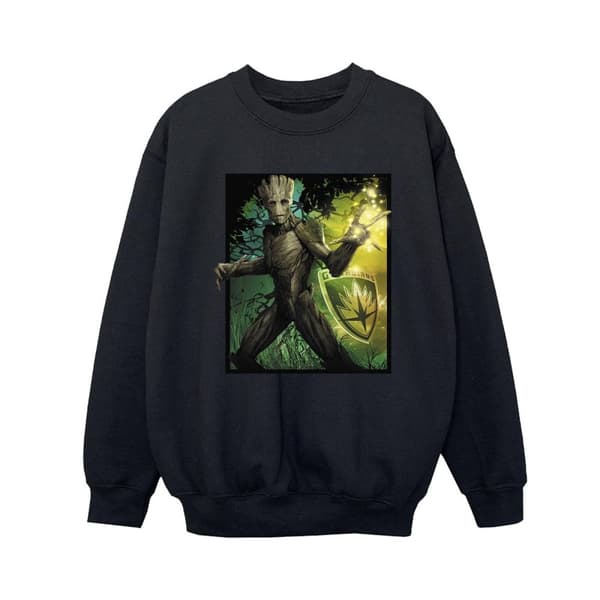 Marvel Pojkar Guardians Of The Galaxy Groot Forest Energy Sweatshirt Black 12-13 Years