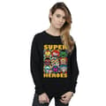 Miniatyrbillede 2 af 3: Marvel Womens/Ladies Kawaii Super Heroes Sweatshirt