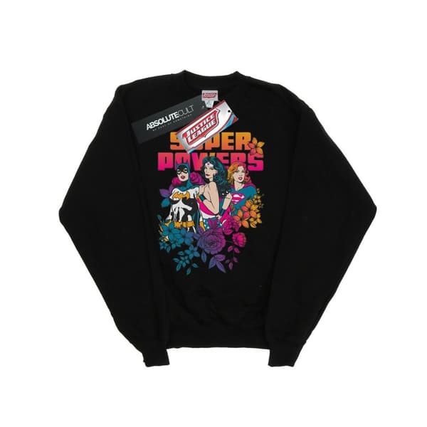 DC Comics Womens/Ladies Super Powers Neon Floral Sweatshirt
