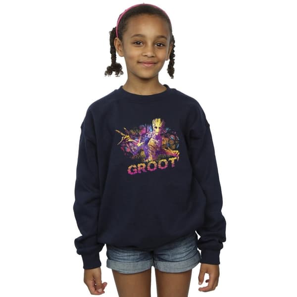 Marvel Girls Guardians Of The Galaxy Abstract Groot Sweatshirt