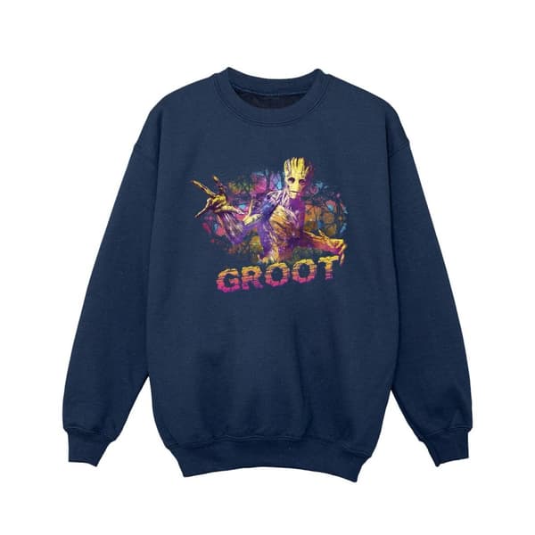 Marvel Girls Guardians Of The Galaxy Abstract Groot Sweatshirt