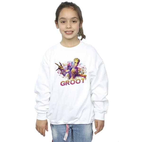 Marvel Girls Guardians Of The Galaxy Abstract Groot Sweatshirt