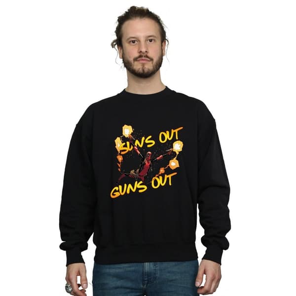 Marvel Mens Deadpool Sun´s Out Guns Out Sweatshirt