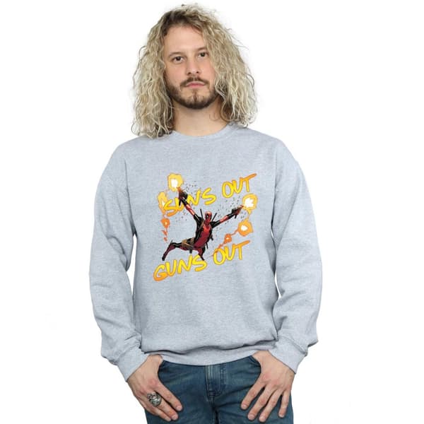 Marvel Mens Deadpool Sun´s Out Guns Out Sweatshirt