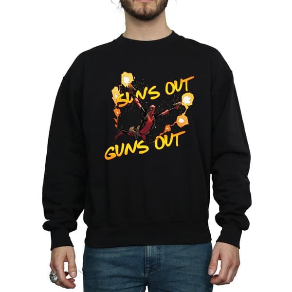 Marvel Mens Deadpool Sun´s Out Guns Out Sweatshirt